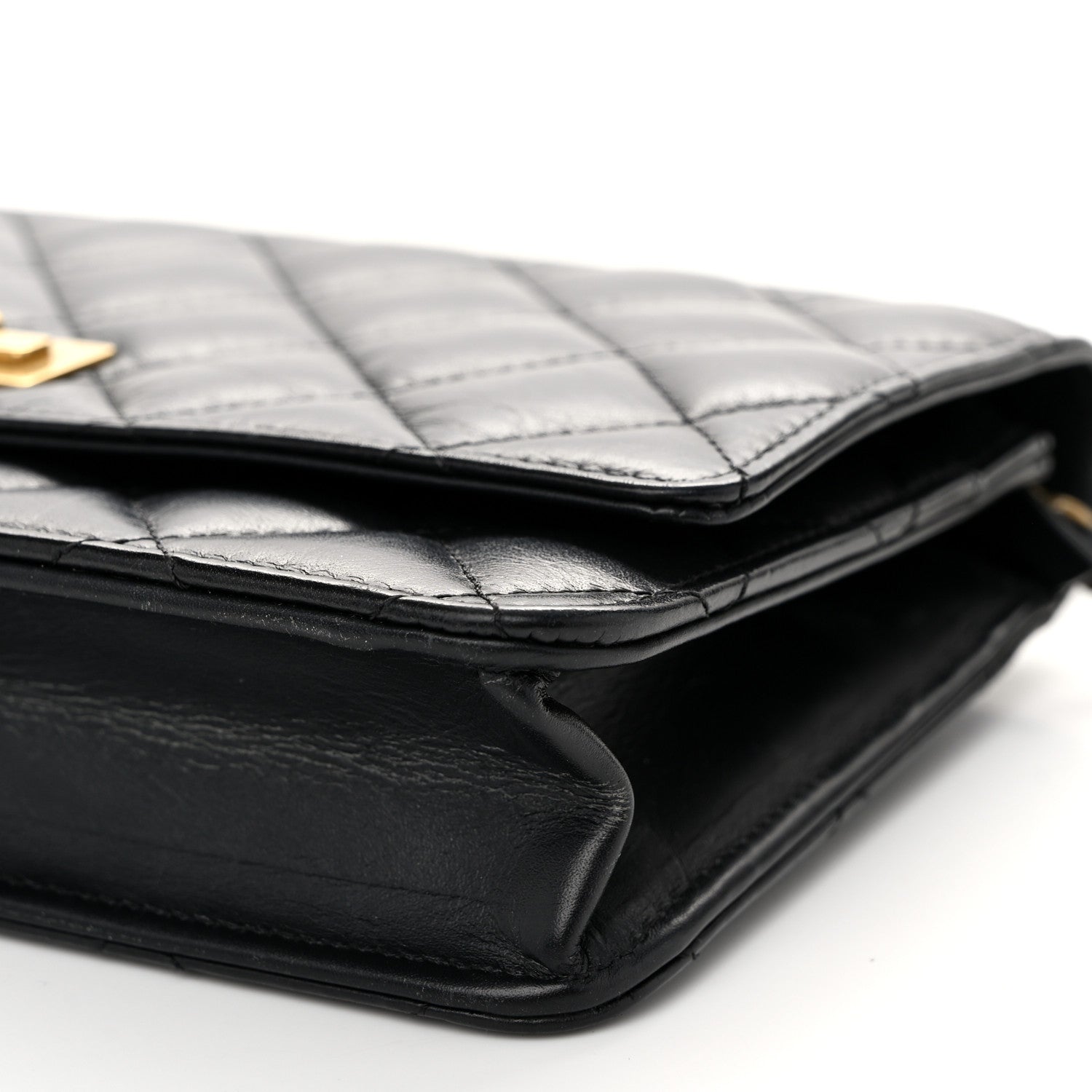 Chanel Aged Calfskin Quilted Reissue Wallet On Chain WOC Black 11 of 11