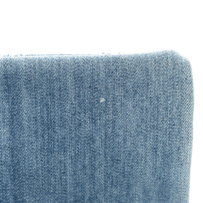 Chanel Frayed Denim Quilted Large Blue Chip Flap Blue 13 of 13