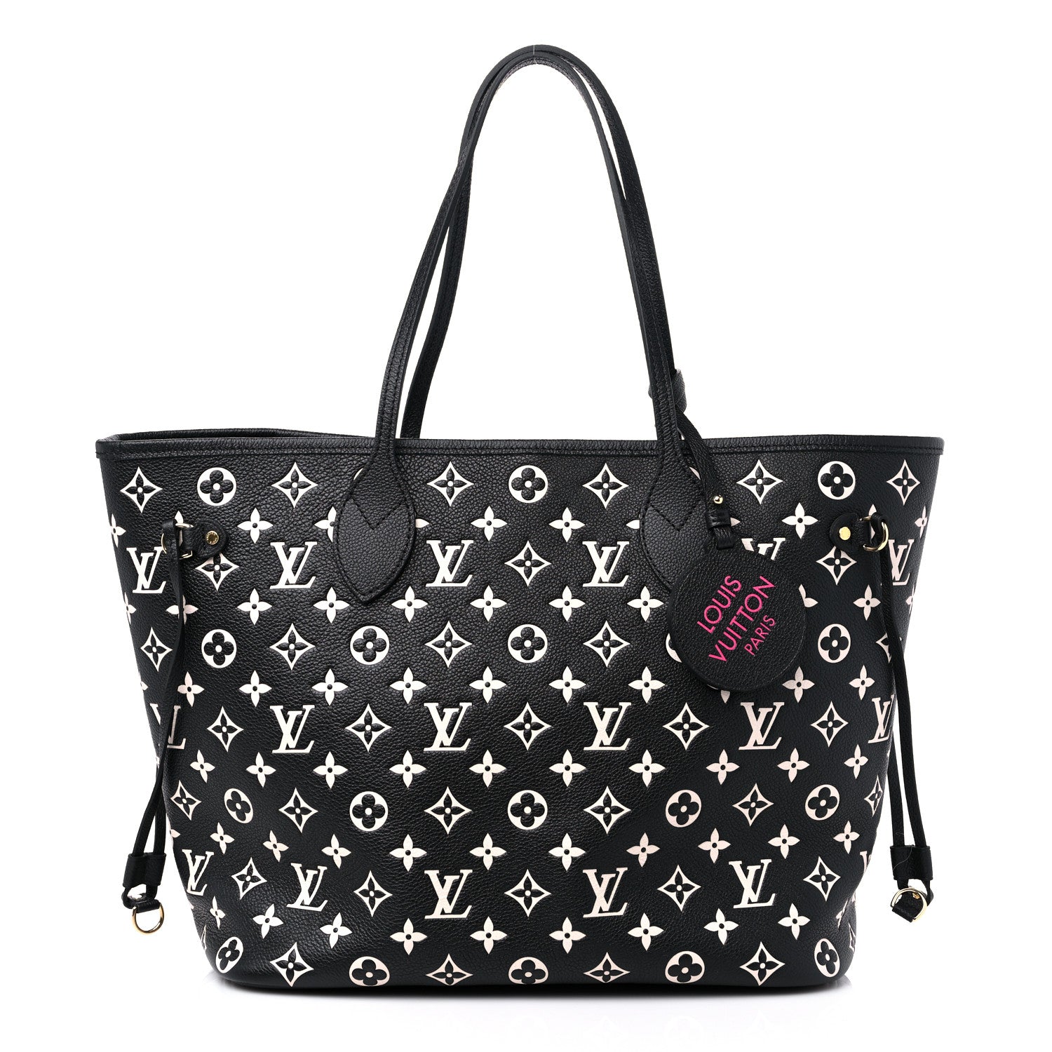 Louis Vuitton Empreinte Spring In The City Neverfull MM Black White Pink 3 of 9