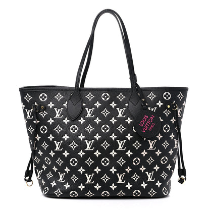 Louis Vuitton Empreinte Spring In The City Neverfull MM Black White Pink 3 of 9