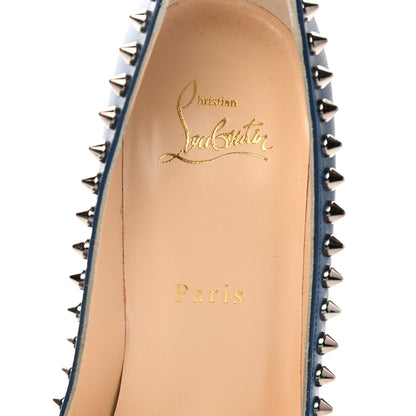 Christian Louboutin Kid Specchio Dorispiky 100 Pumps 37 Dark Gun 7 of 11