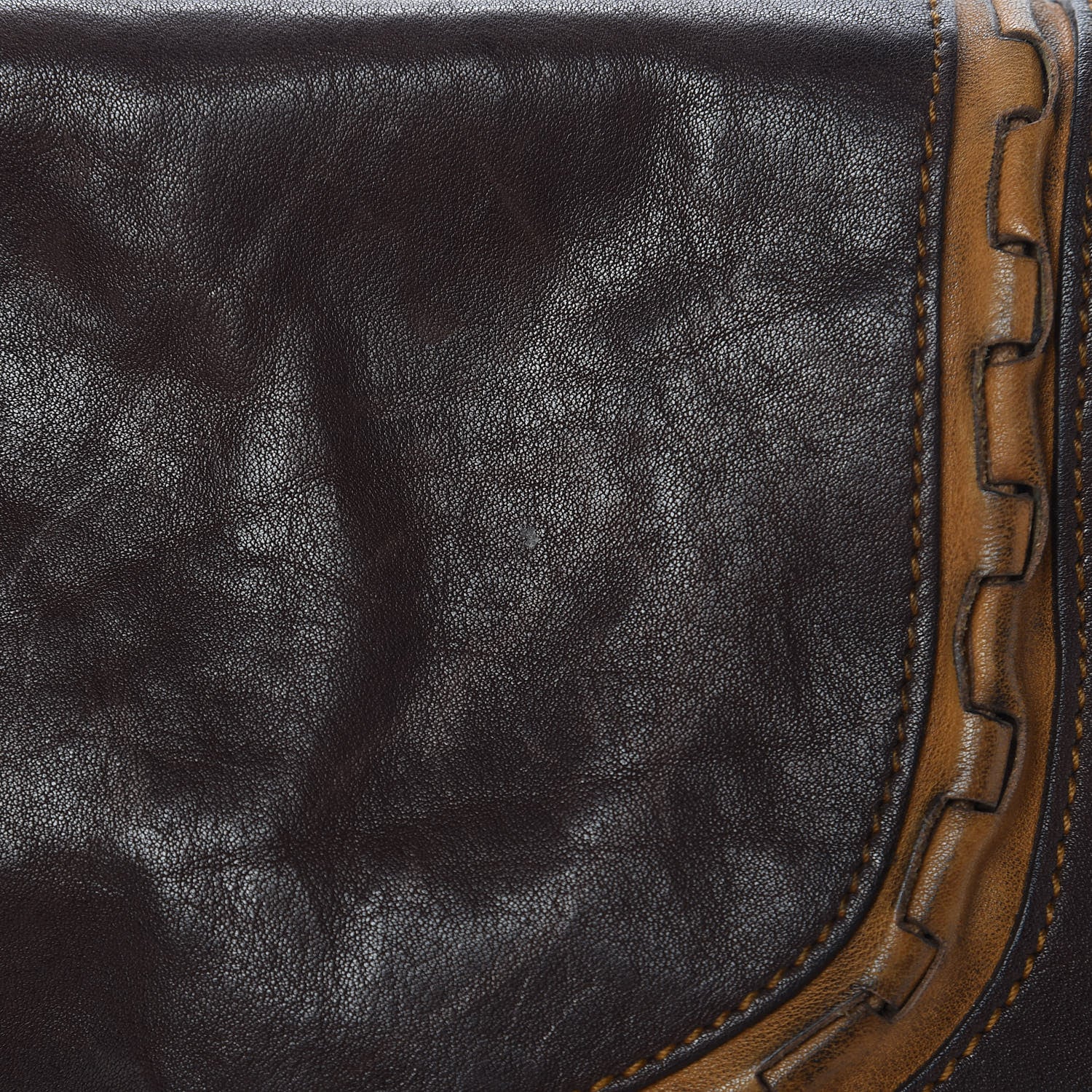 Christian Dior Calfskin Gaucho Double Saddle Bag Brown 8 of 11