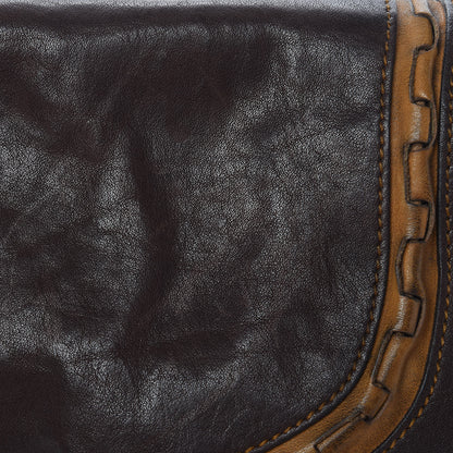 Christian Dior Calfskin Gaucho Double Saddle Bag Brown 8 of 11
