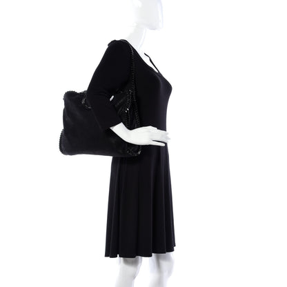 Stella McCartney Shaggy Deer Falabella Fold Over Tote Black 2 of 12