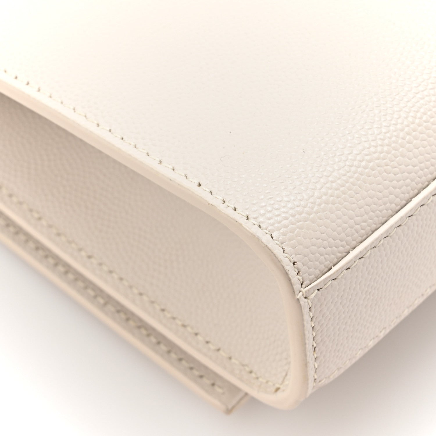Saint Laurent Grain De Poudre Small Classic Monogram Kate Tassel Satchel Icy White 15 of 17