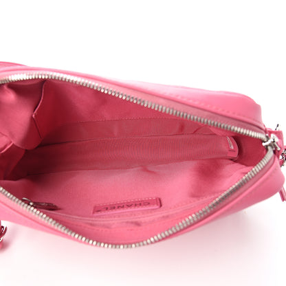Chanel Lambskin Chevron Quilted Small Promenade Camera Case Pink 4 of 10
