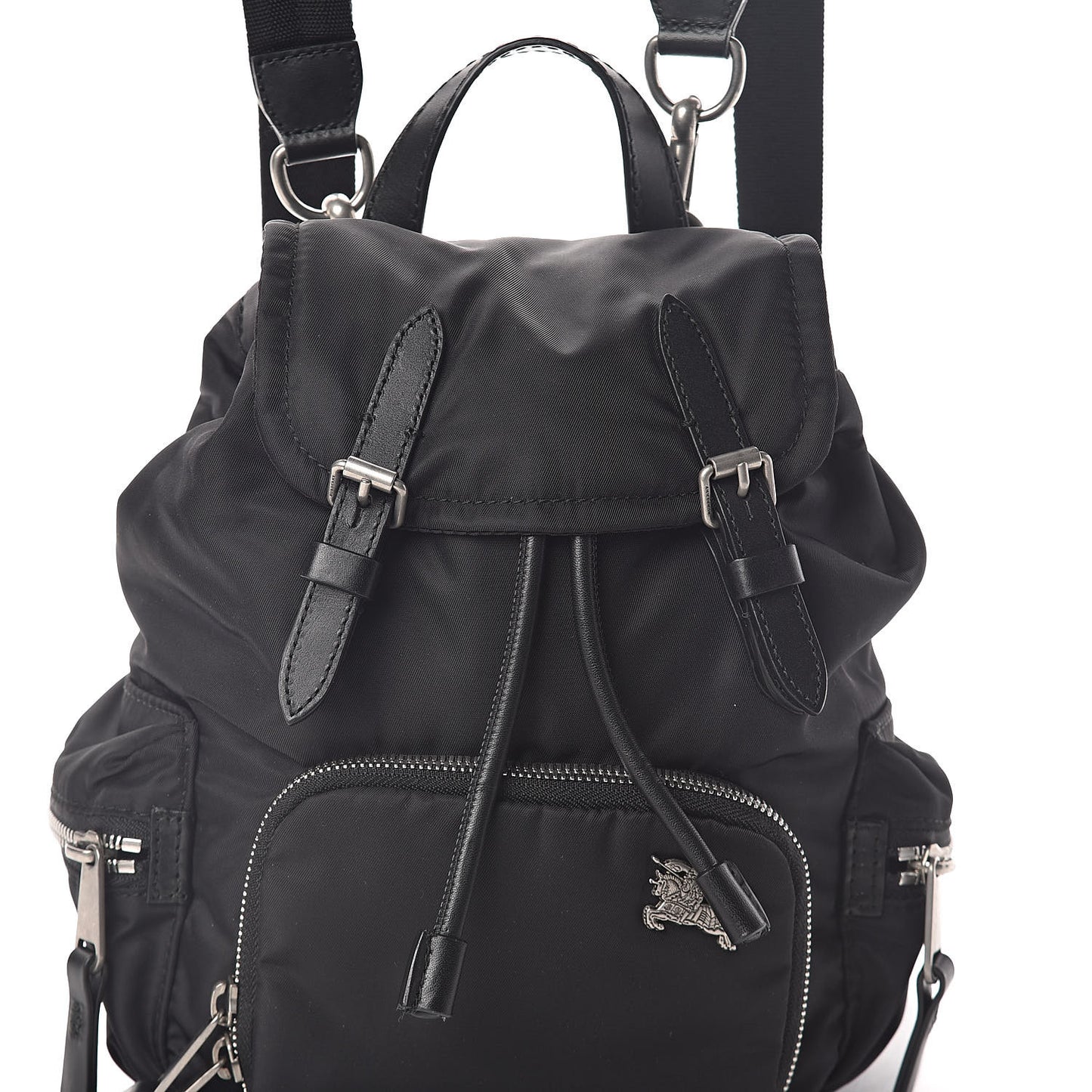 Nylon Small Rucksack Backpack Black