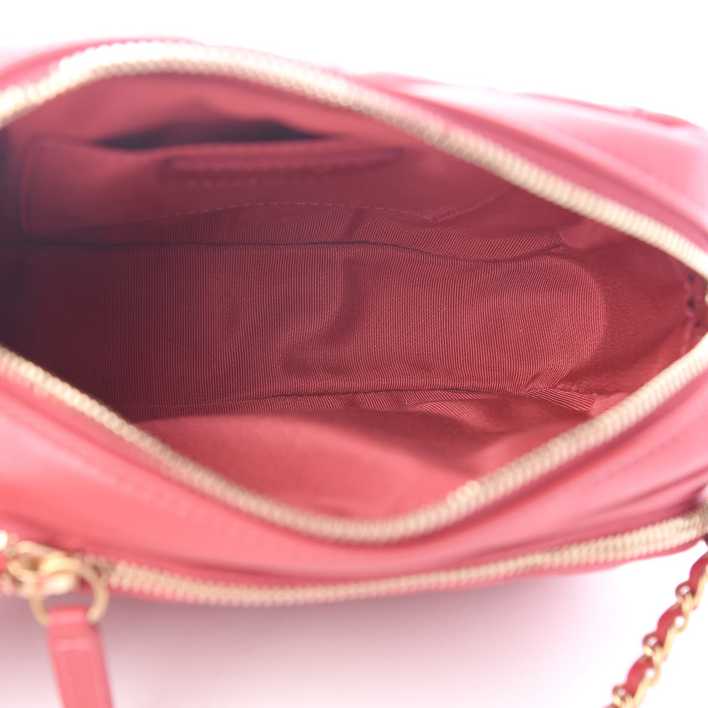 Calfskin Quilted Day Trips Camera Case Pink
