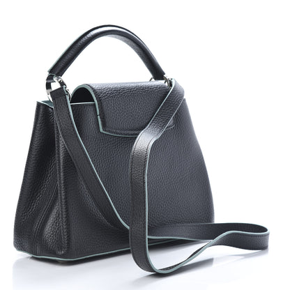 Louis Vuitton Taurillon Capucines BB Black Turquoise 3 of 10