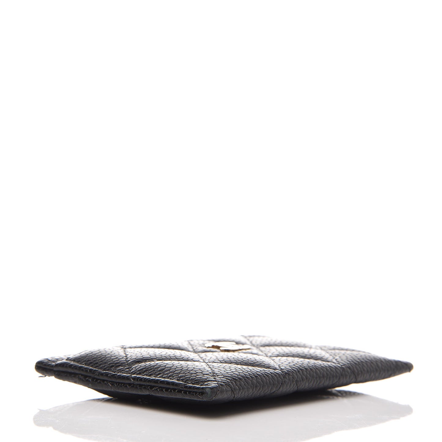Caviar Quilted Card Holder Black