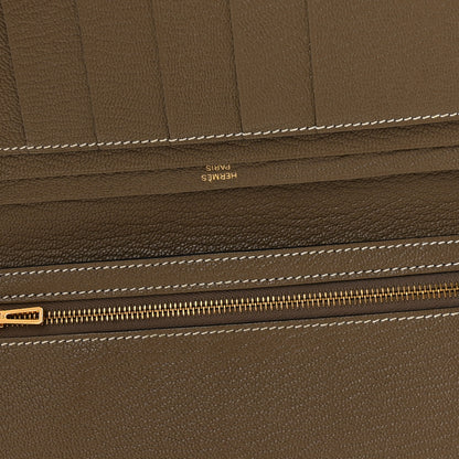 Hermes Chevre Mysore Bearn Gusset Wallet Etoupe 5 of 7
