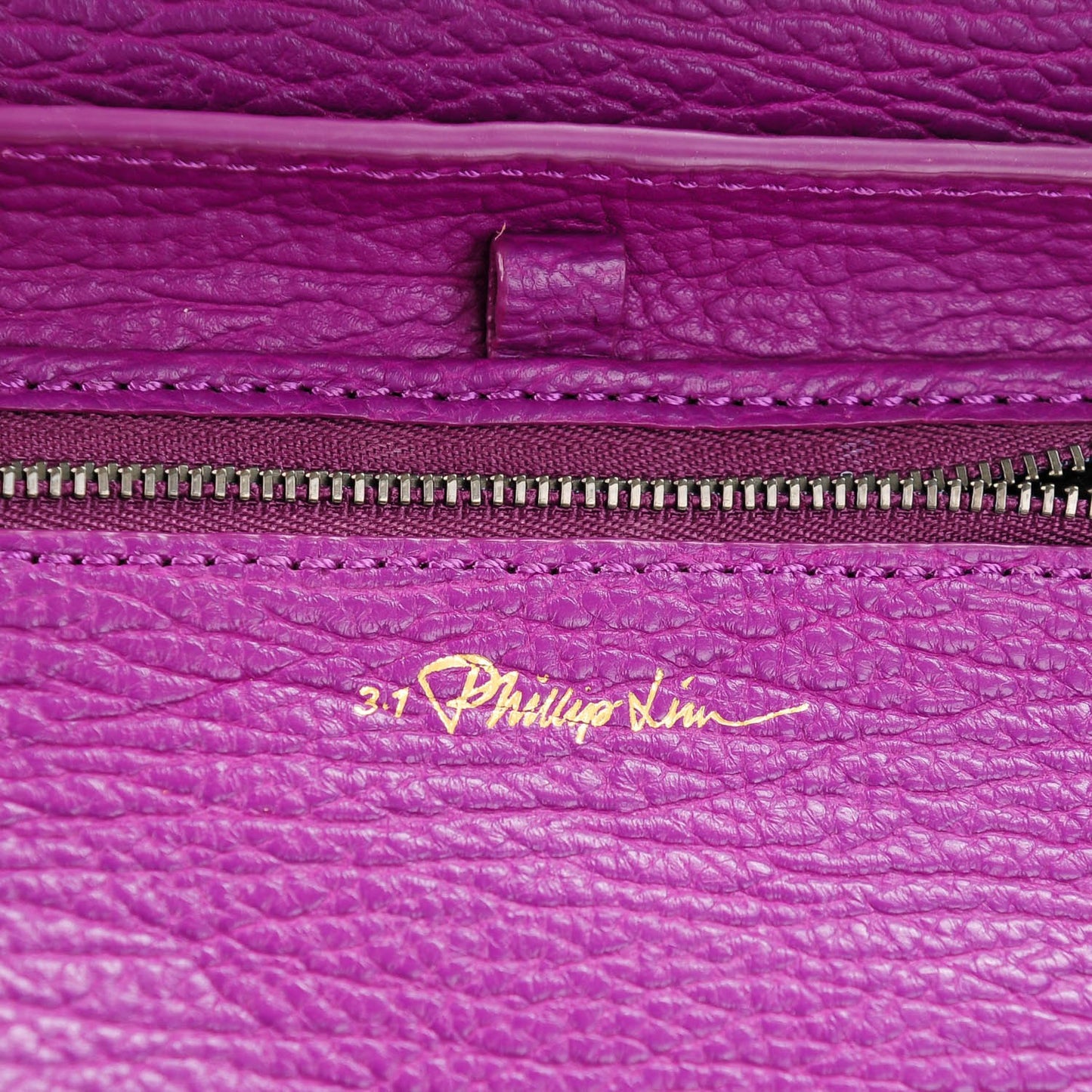 3.1 Textured Calfskin Mini Pashli Satchel Orchid