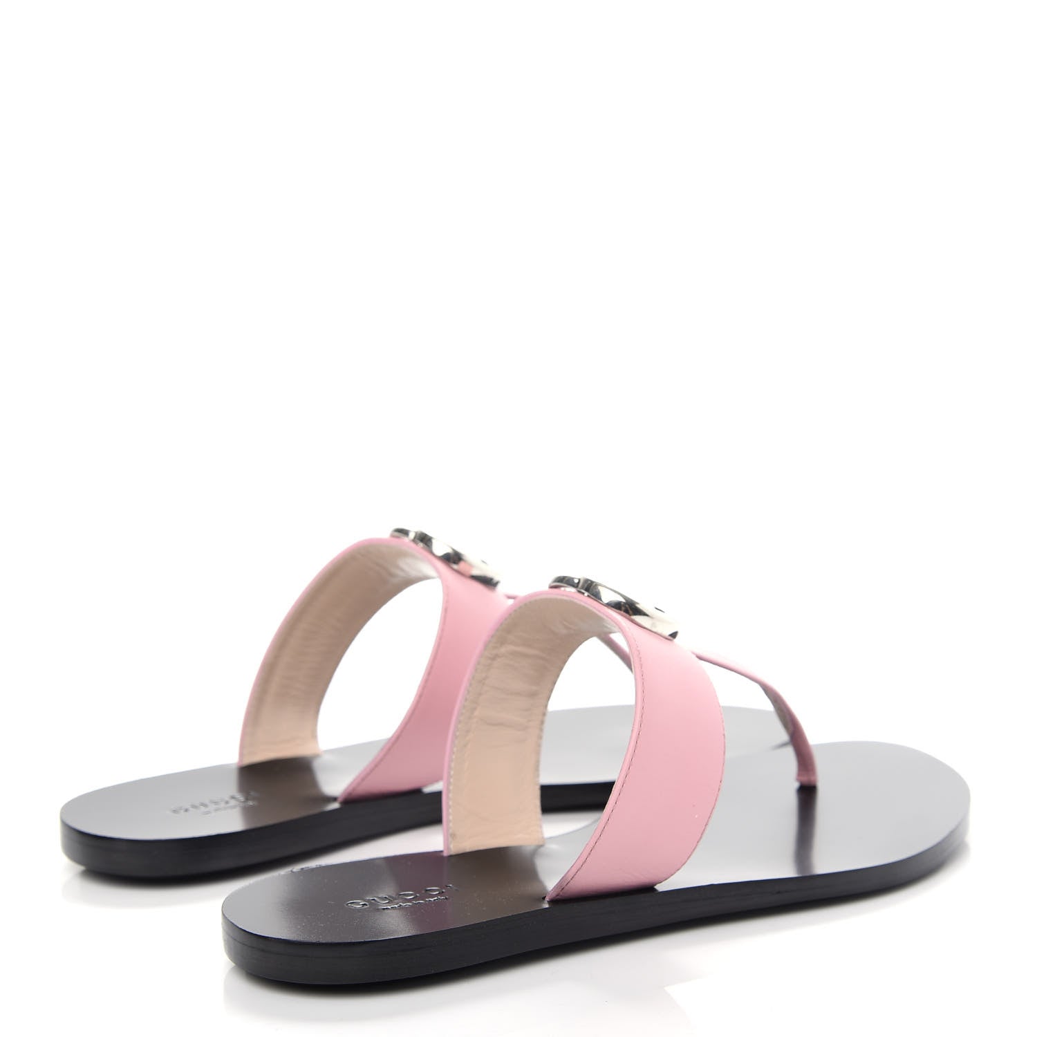 Gucci Calfskin GG Marmont Thong Sandals 37 Wild Rose 4 of 10