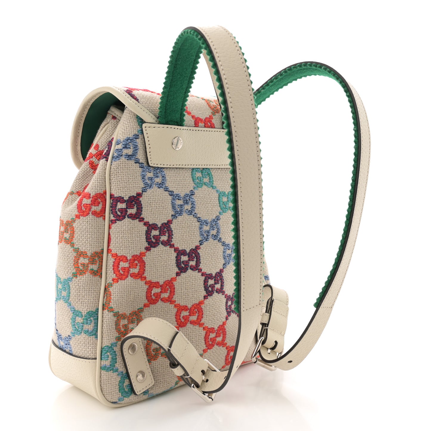 Wool GG Monogram Children's GG Backpack White Multicolor