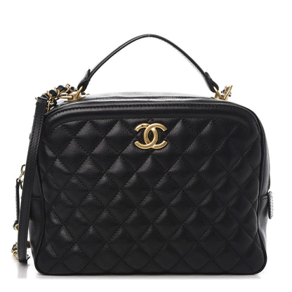 Chanel Calfskin Quilted CC Medium Vanity Case Black 1 of 11