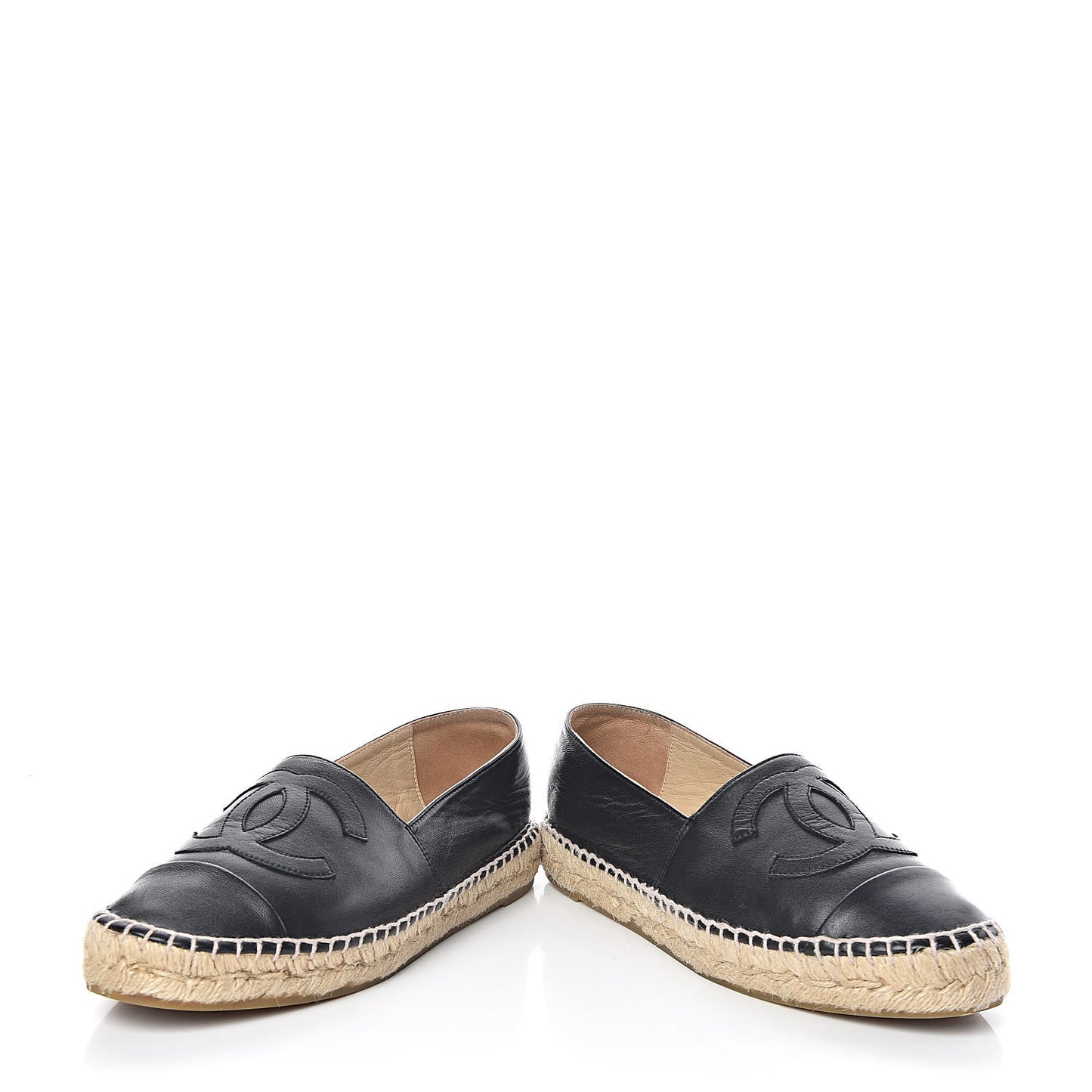 Lambskin CC Espadrilles 37 Black