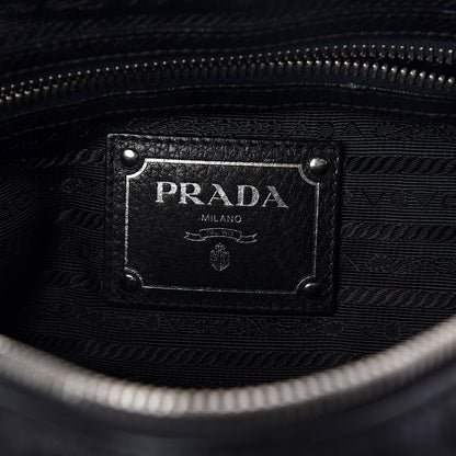 Prada Vitello Daino Shopping Satchel Black 5 of 9