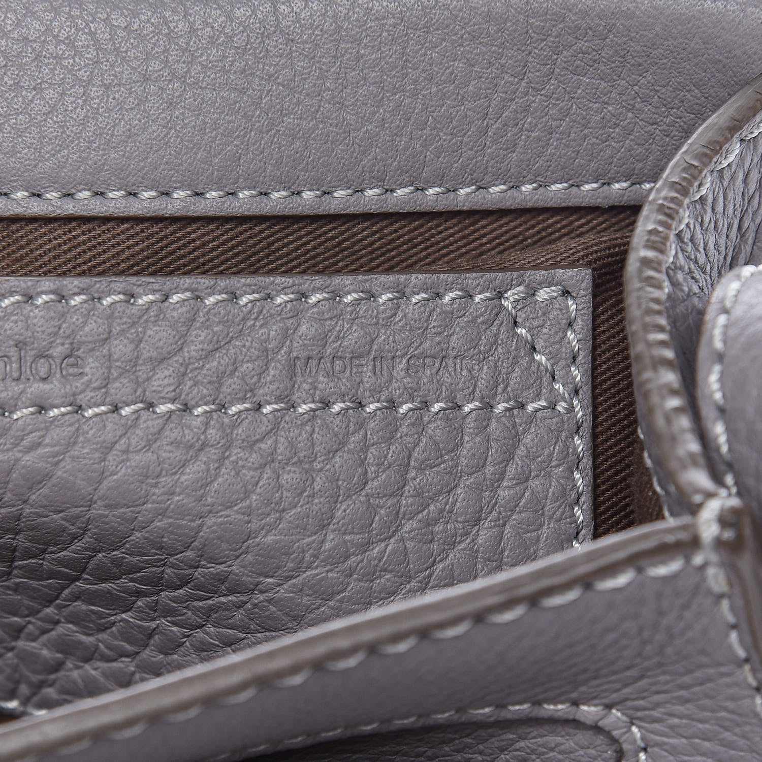 Chloe Calfskin Mini Marcie Round Crossbody Bag Cashmere Grey 7 of 13