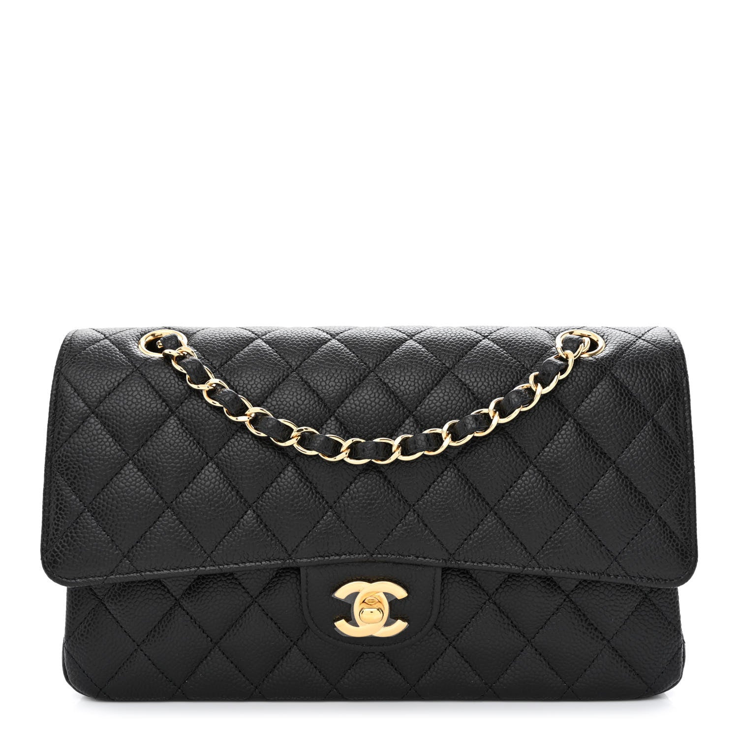 Chanel Caviar Quilted Medium Double Flap Black 1 of 10