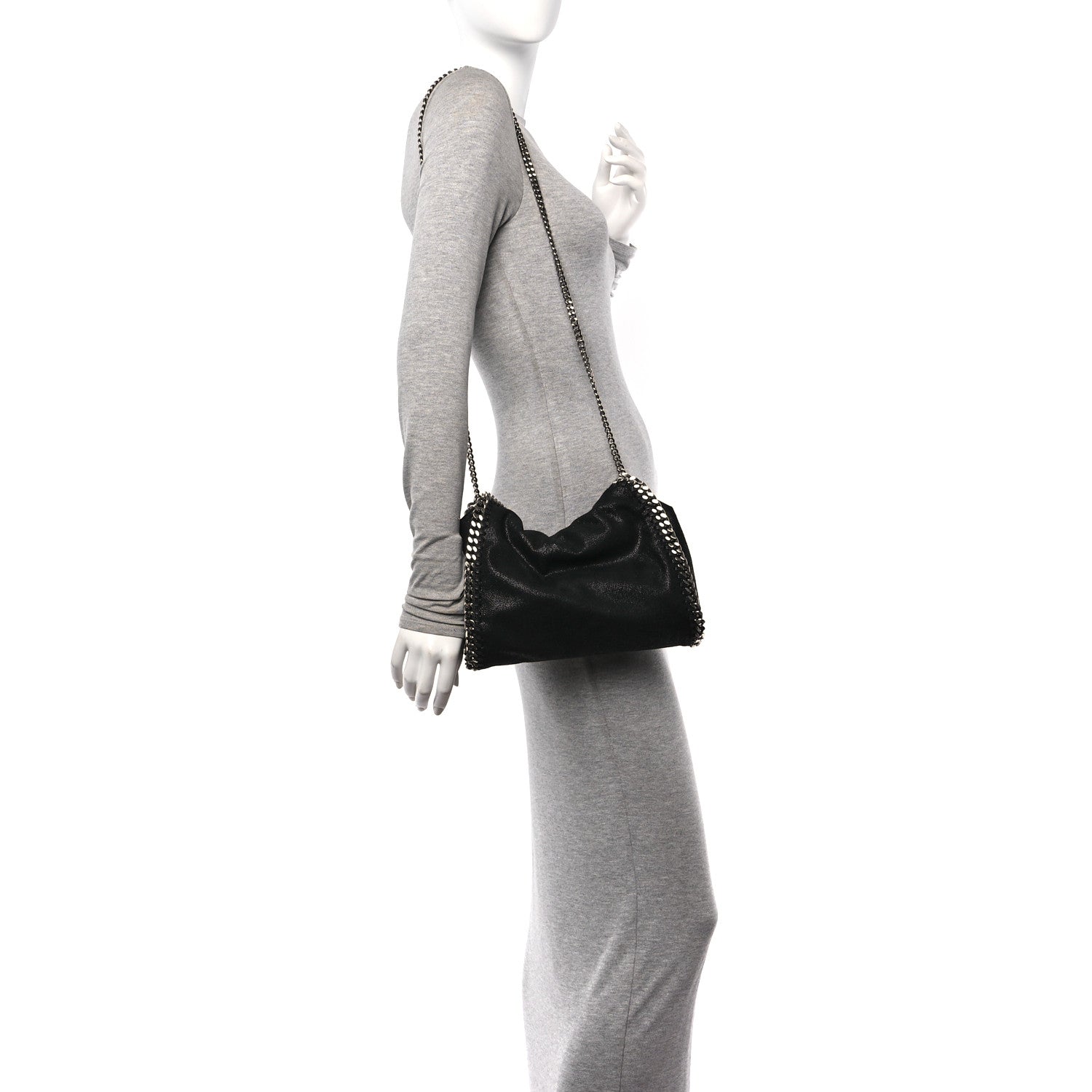 Stella McCartney Shaggy Deer Mini Falabella Tote Black 2 of 12