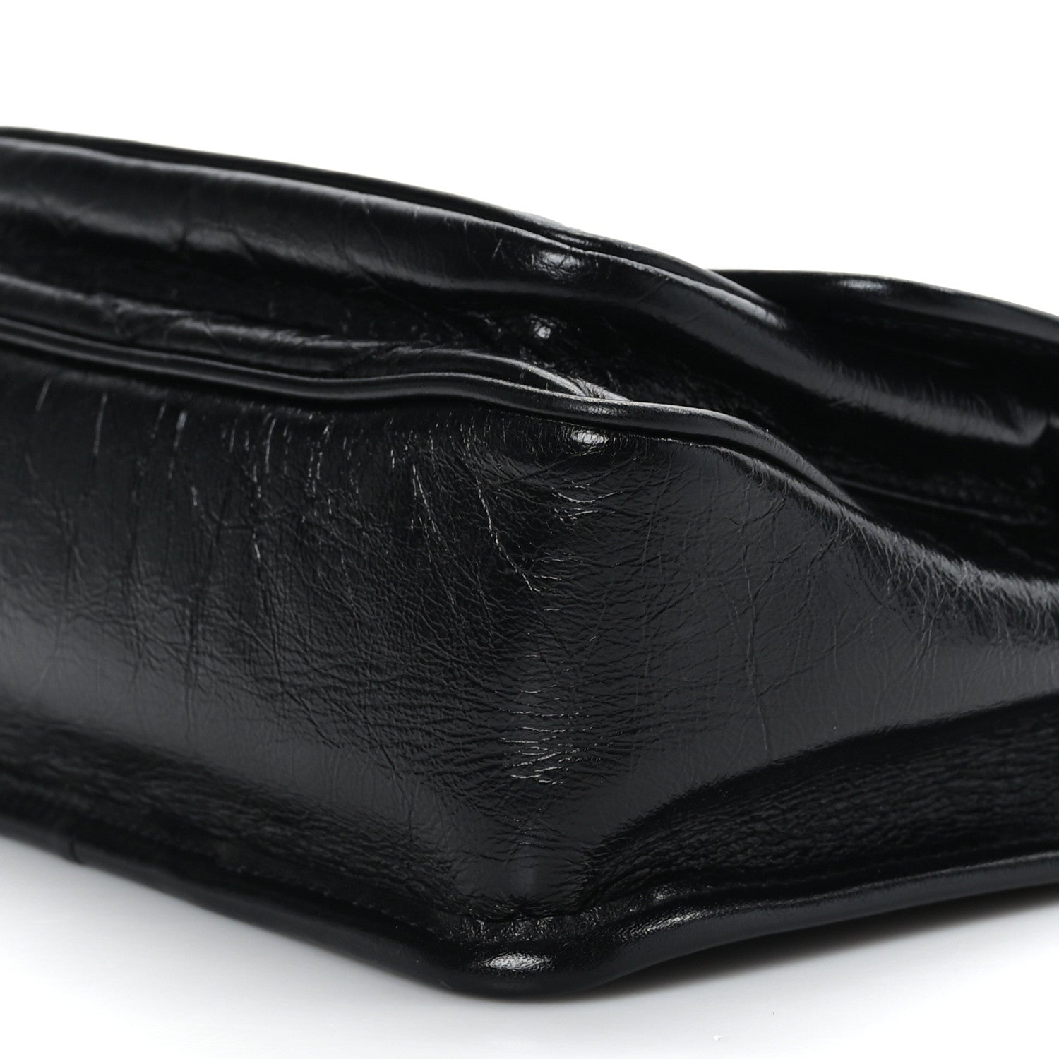 Saint Laurent Crinkled Lambskin Matelasse Monogram Baby Niki Chain Satchel Black 8 of 8