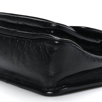 Saint Laurent Crinkled Lambskin Matelasse Monogram Baby Niki Chain Satchel Black 8 of 8