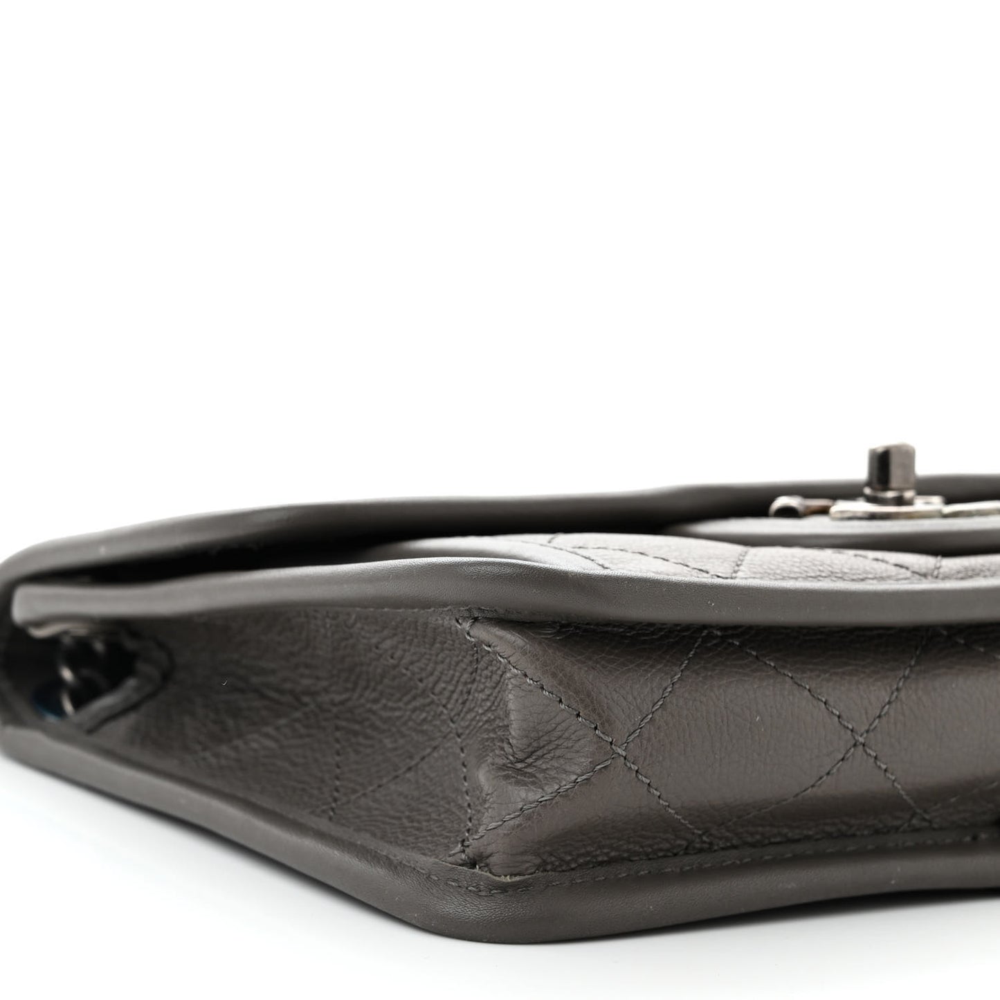 Calfskin Quilted Mini French Riviera Flap Grey