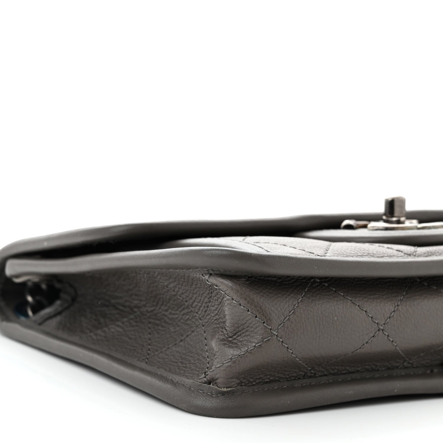Chanel Calfskin Quilted Mini French Riviera Flap Grey 9 of 10
