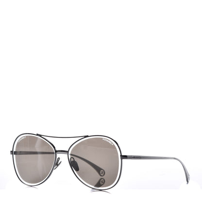 Chanel Metal Pilot Sunglasses 4260 Black 1 of 10