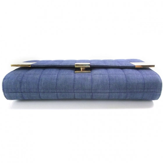 Denim Chocolate Bar Quilted Flap