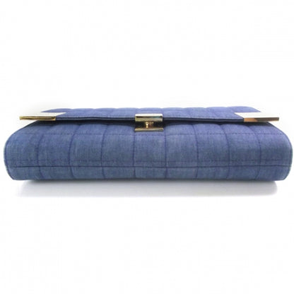 Chanel Denim Chocolate Bar Quilted Flap 4 of 9