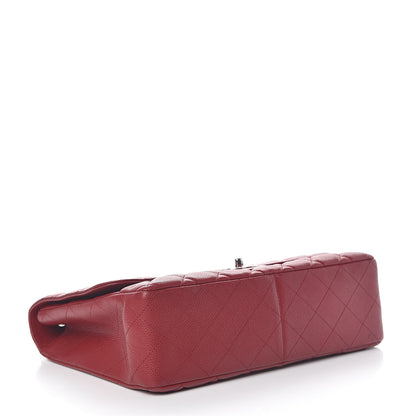 Chanel Caviar Quilted Jumbo Single Flap Red 4 of 14