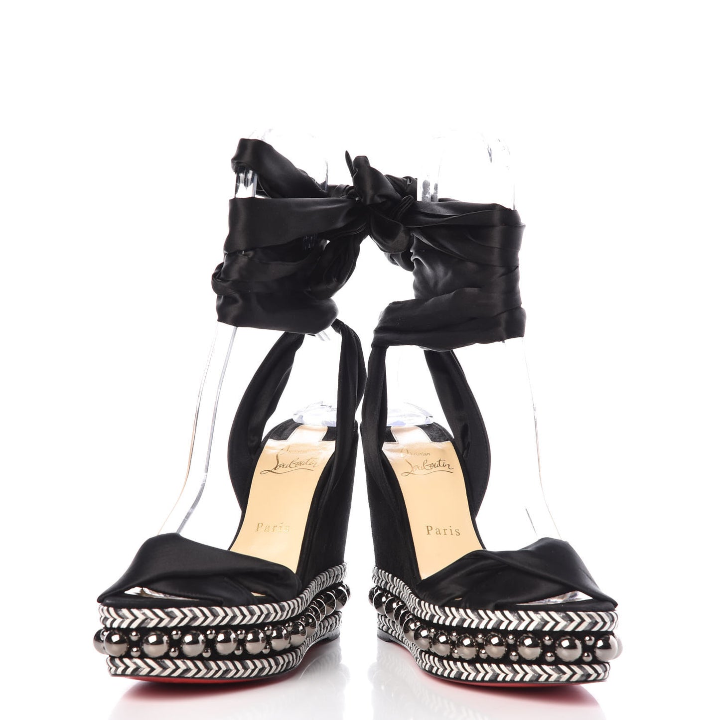 Suede Satin Levantine 120 Wedges 39 Black