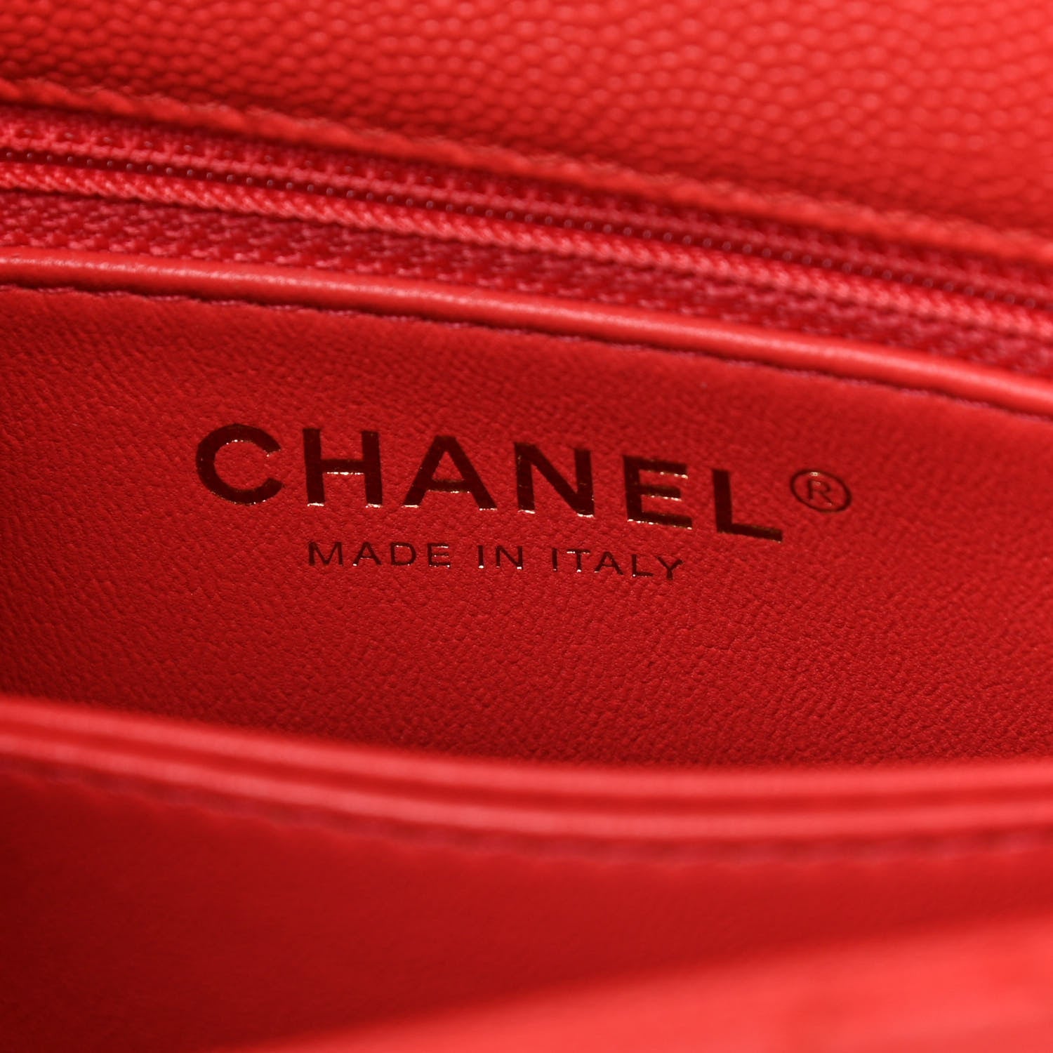 Chanel Caviar Quilted Mini Coco Handle Flap Red 6 of 10