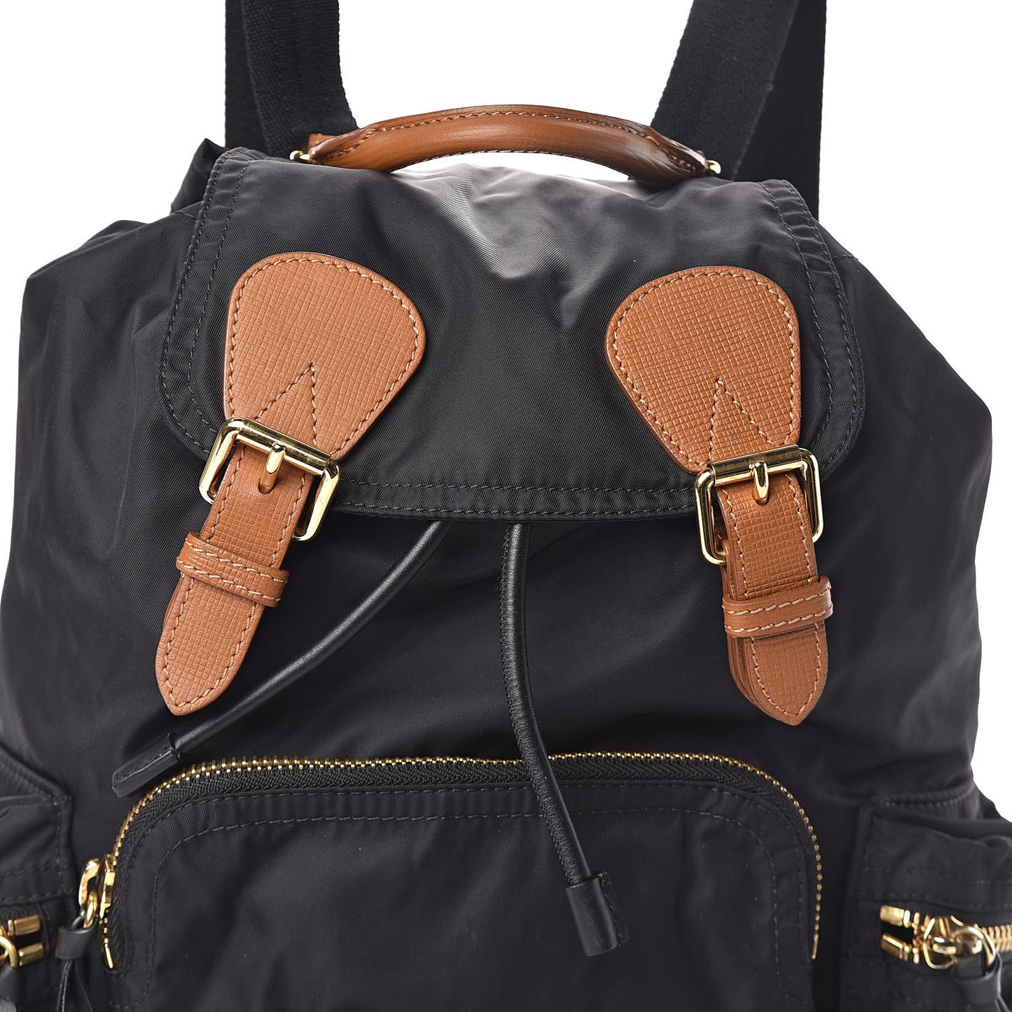 Nylon Medium Rucksack Backpack Black
