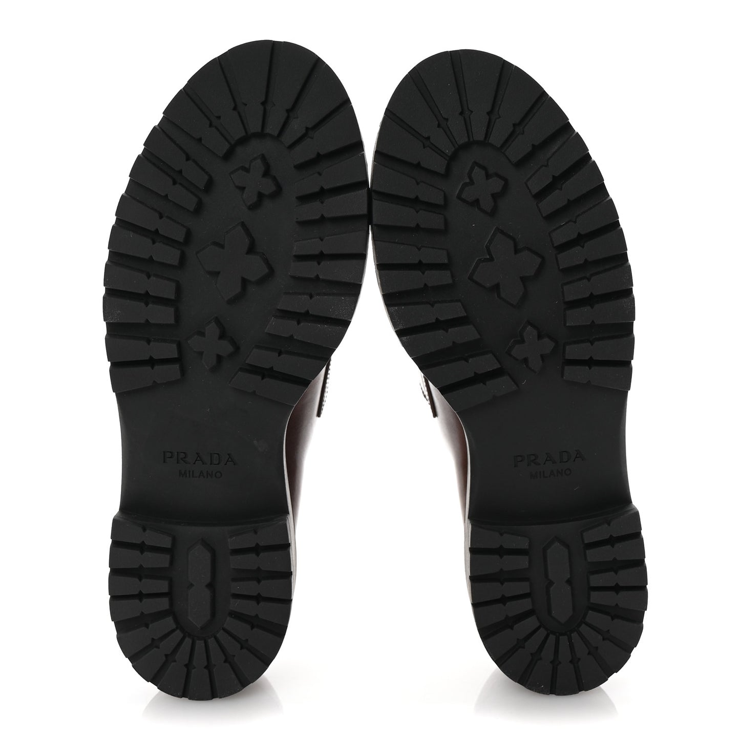 Spazzolato Triangle Logo Monolith Pointy 55mm Loafers 41 Cognac