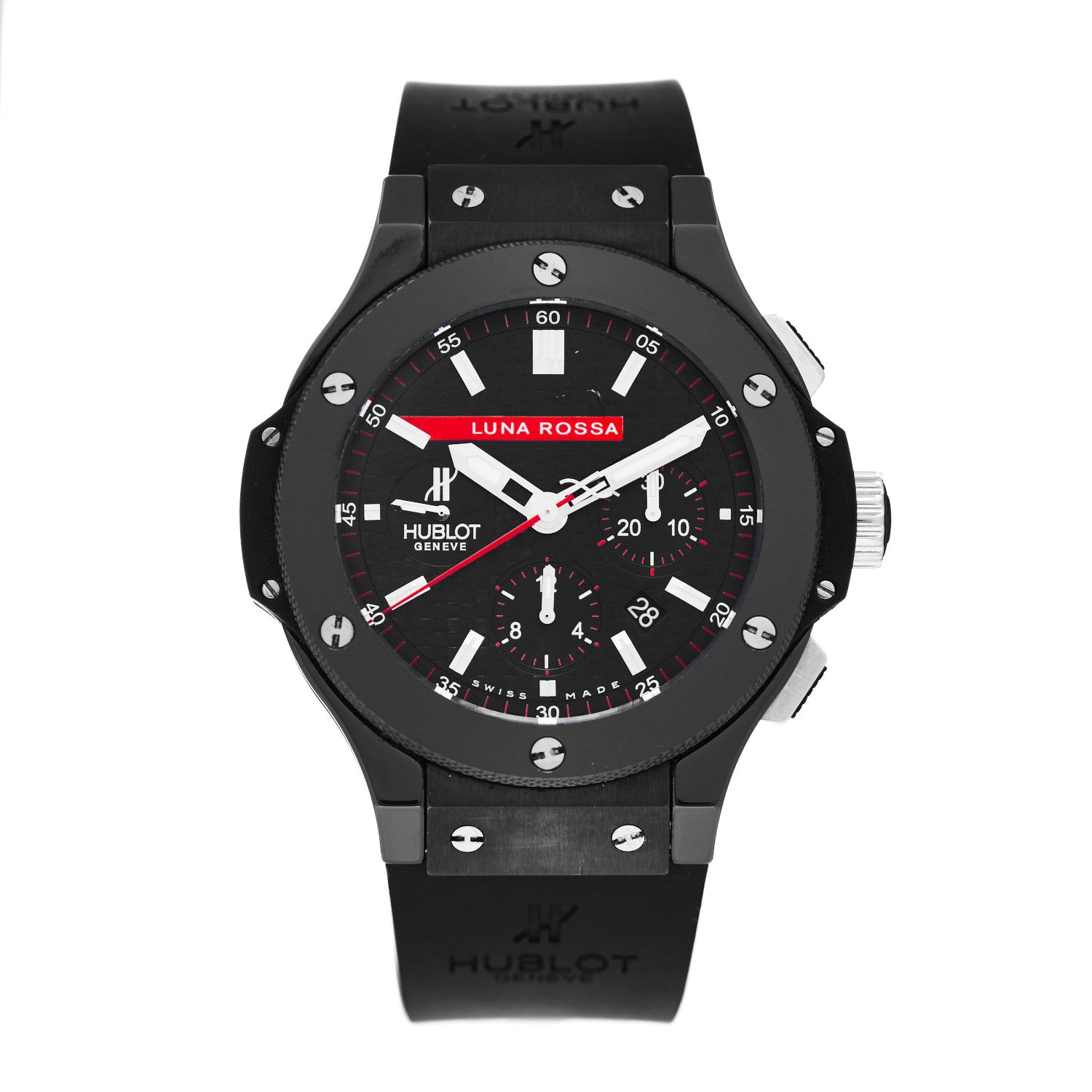 Hublot Ceramic Carbon Rubber 44mm Big Bang Luna Rossa Limited Edition Automatic Watch Black 301.CM.131.RX.LUN06 1 of 4