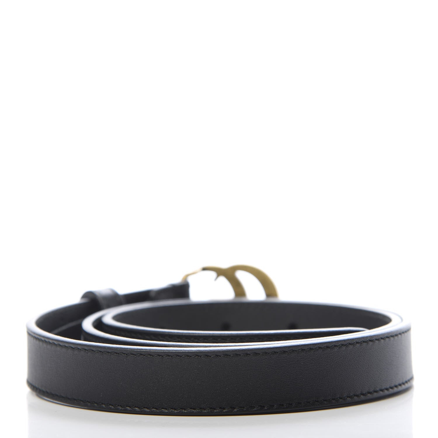 Gucci Calfskin Double G 20mm Belt 75 30 Black 2 of 6