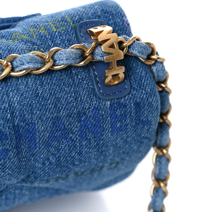 Chanel Denim Quilted Mini Denim Mood Rectangular Flap Blue Multicolor 10 of 10