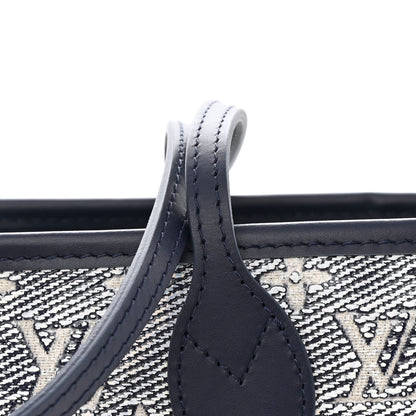 Louis Vuitton Monoglam Neverfull MM Blue 12 of 15