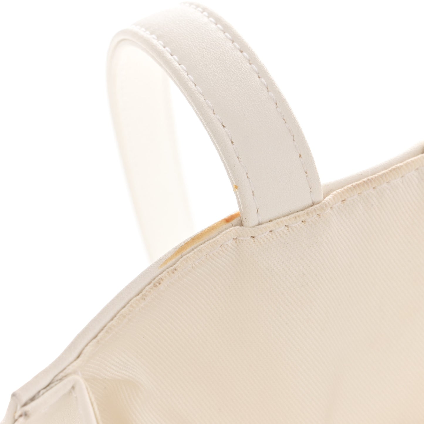 Vegan Leather Medium Shopping Bag White