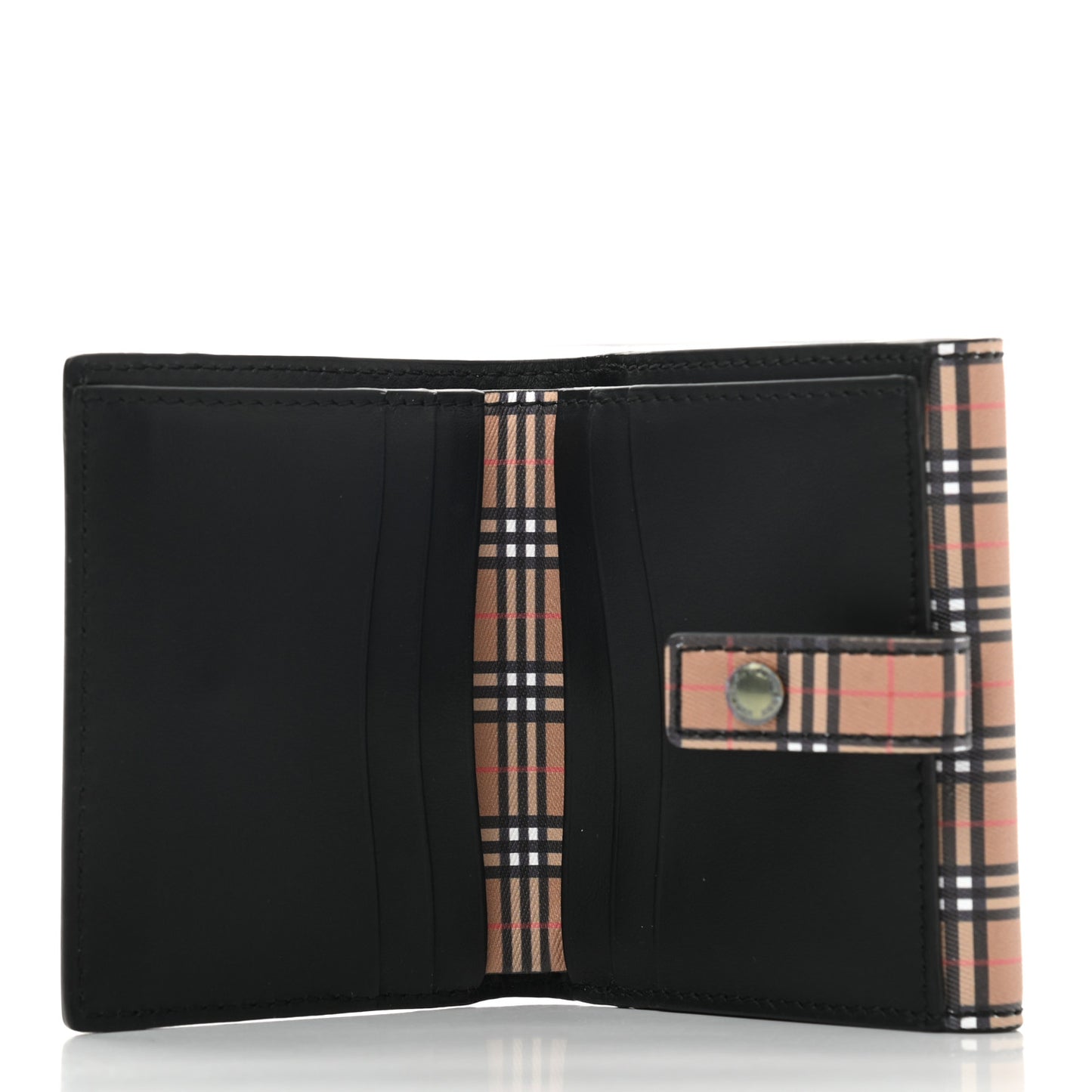 Mini Vintage Check Luna French Wallet Black