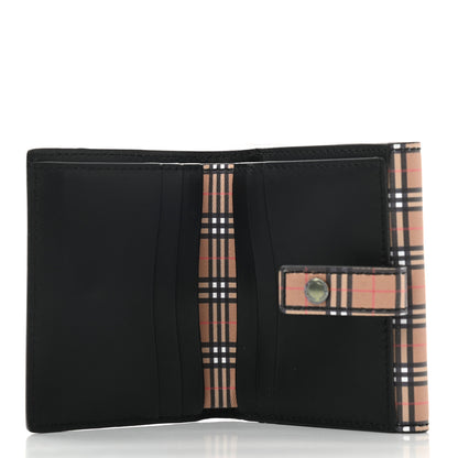 Burberry Mini Vintage Check Luna French Wallet Black 6 of 8