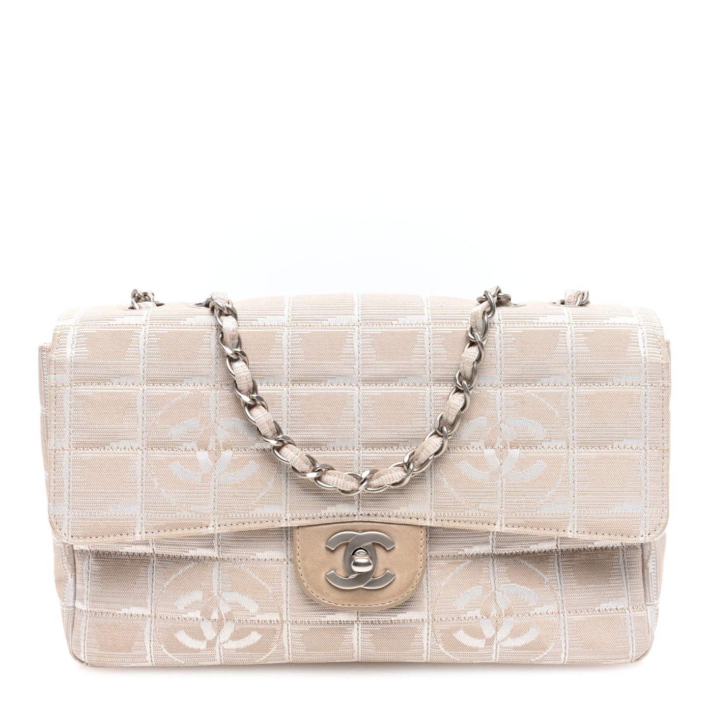 Nylon Medium Travel Flap Light Beige