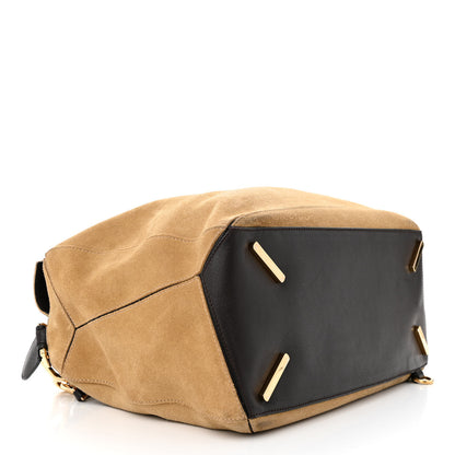 Loewe Suede Medium Puzzle Bag Gold 4 of 15
