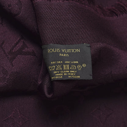 Louis Vuitton Wool Silk Monogram Shawl Amarante 4 of 4