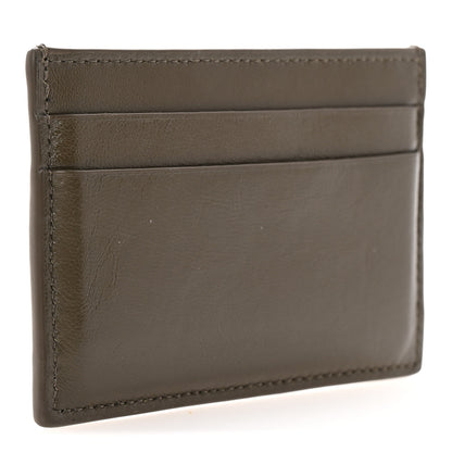 Loewe Shiny Nappa Calfskin Puffer Anagram Card Holder Dark Khaki Green 3 of 6
