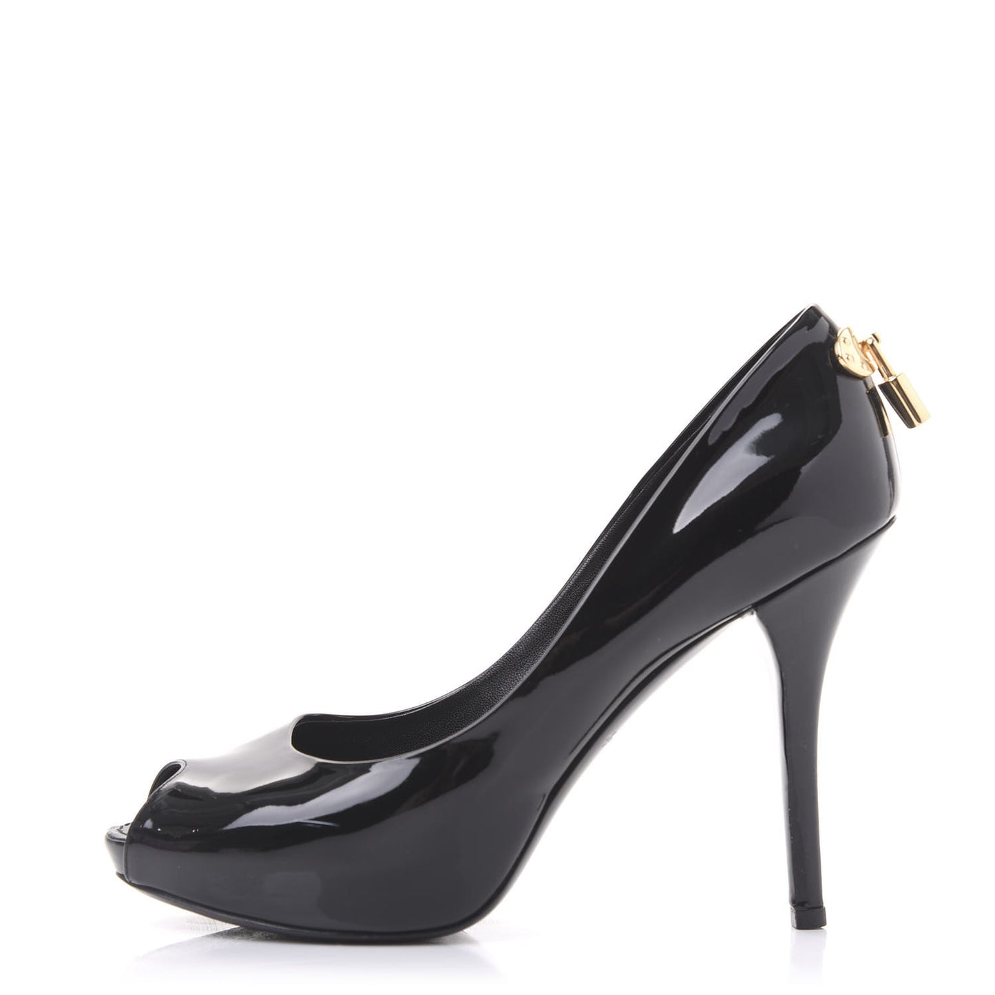Patent Oh Really Peep Toe Pumps 36.5 Black