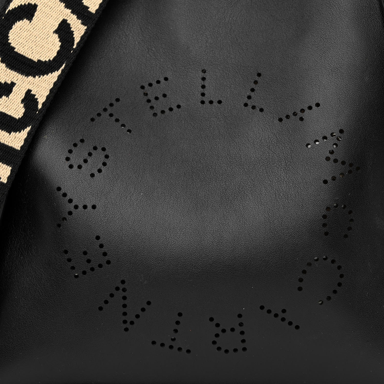 Stella McCartney Eco Alter Nappa Perforated Logo Mini Crossbody Black 9 of 17
