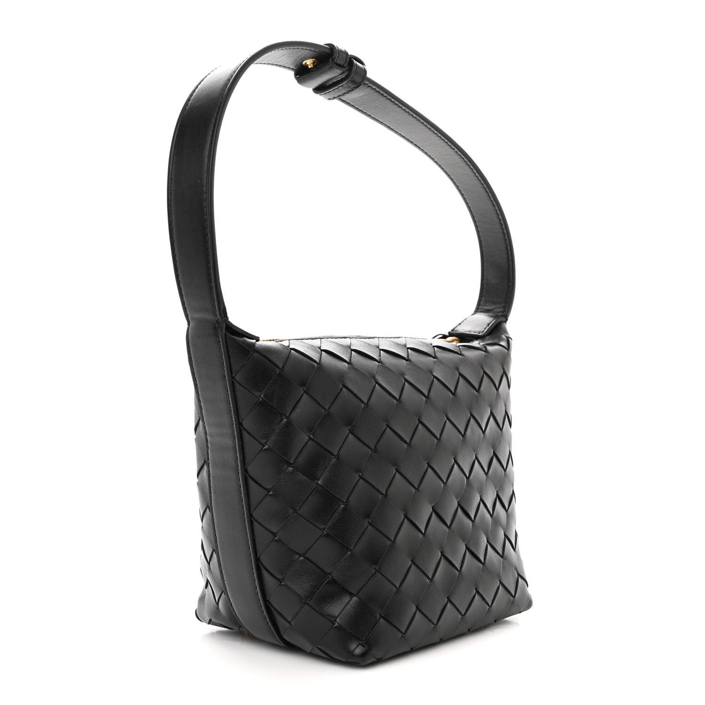 Calfskin Nappa Intrecciato Candy Wallace Black